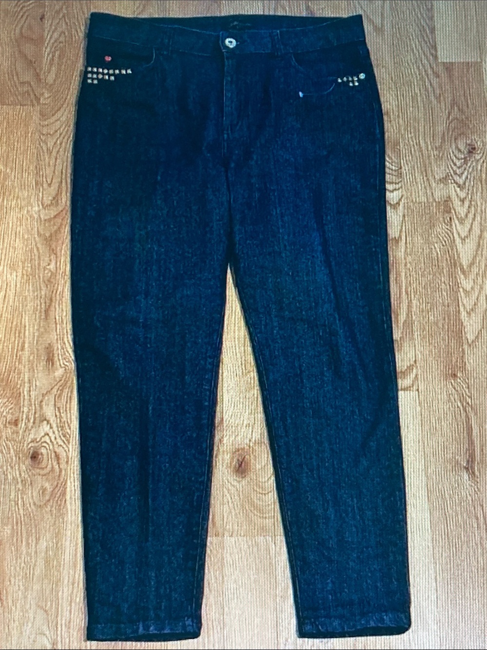sofia by sofia vergara Dark Blue Jeggings with Gold Stud Accents - Picture 6 of 10